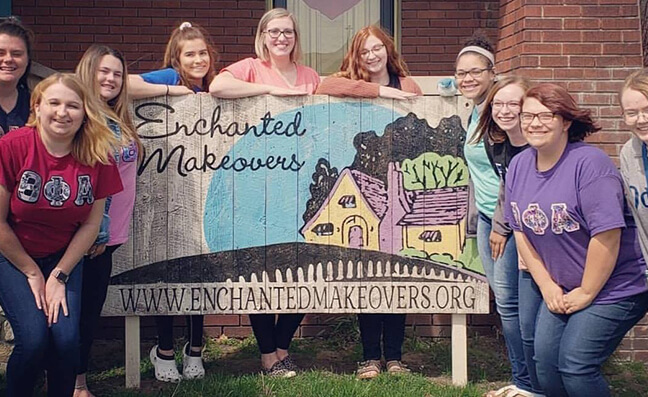 Sororities and Fraternities can help Enchanted Makeovers